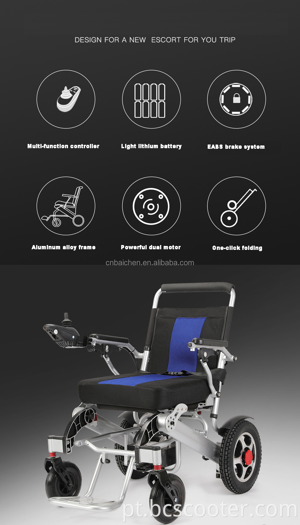 CE Aprovado pela Cadeira de Rodas Elétricas 4x4 com GPS Preço da Cadeira de Rodas Filipinas